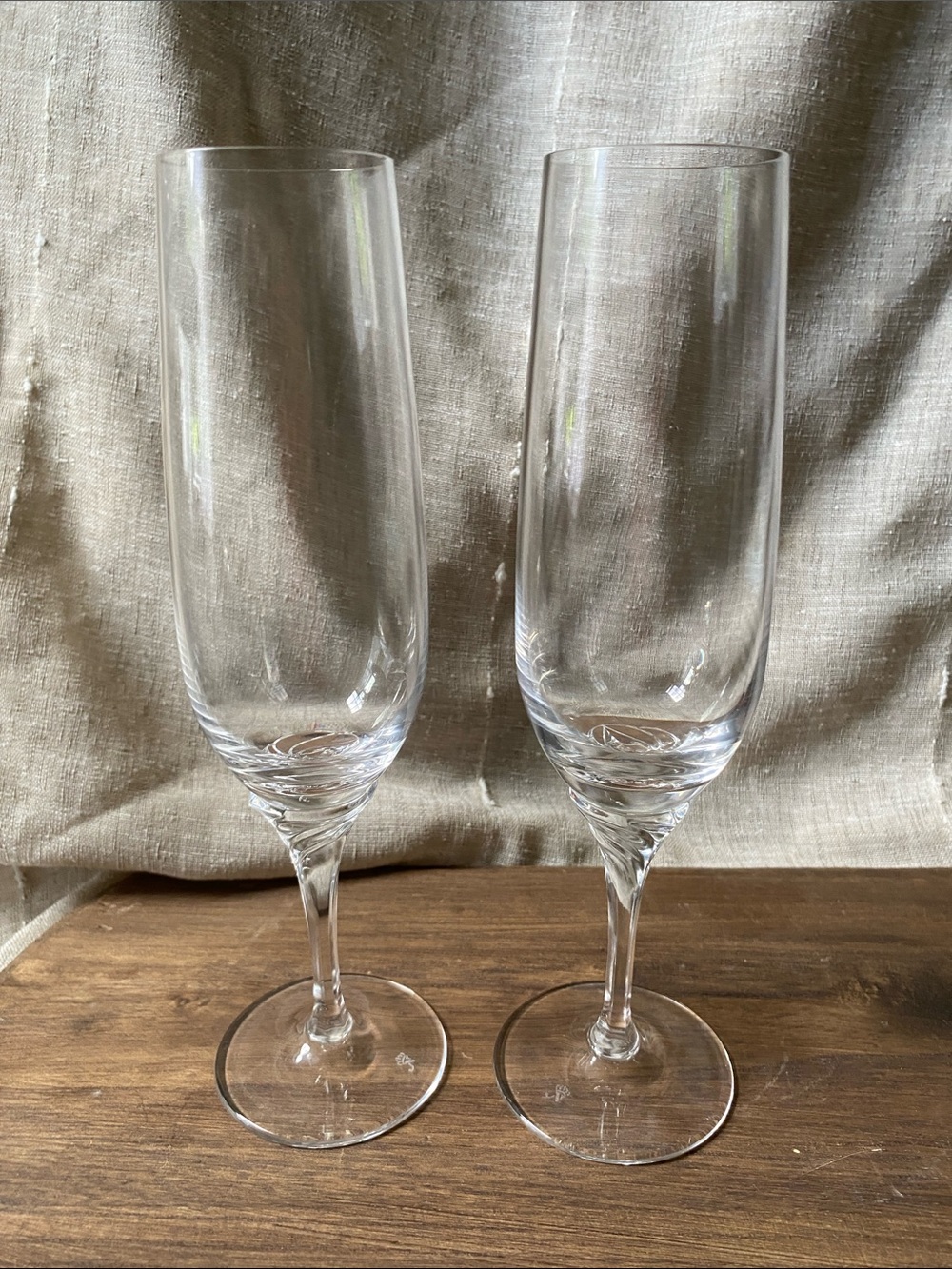 Classic Twist style Champagne Flutes set of two